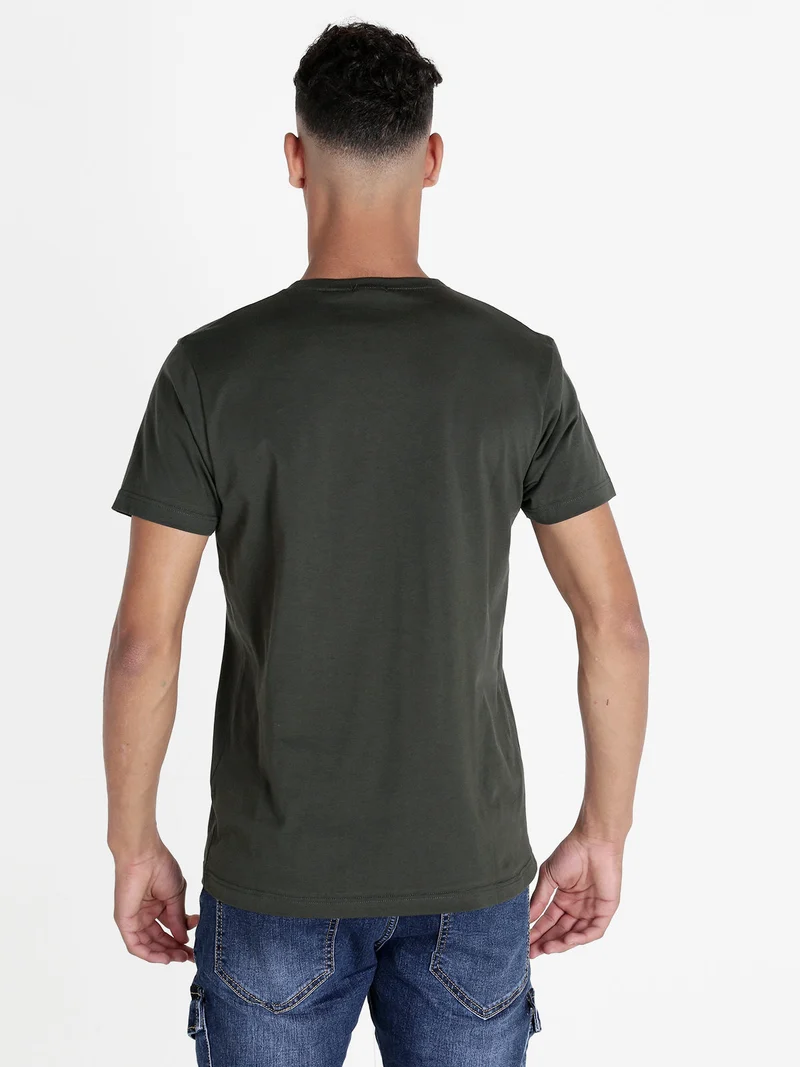 T-shirt uomo in cotone - militare