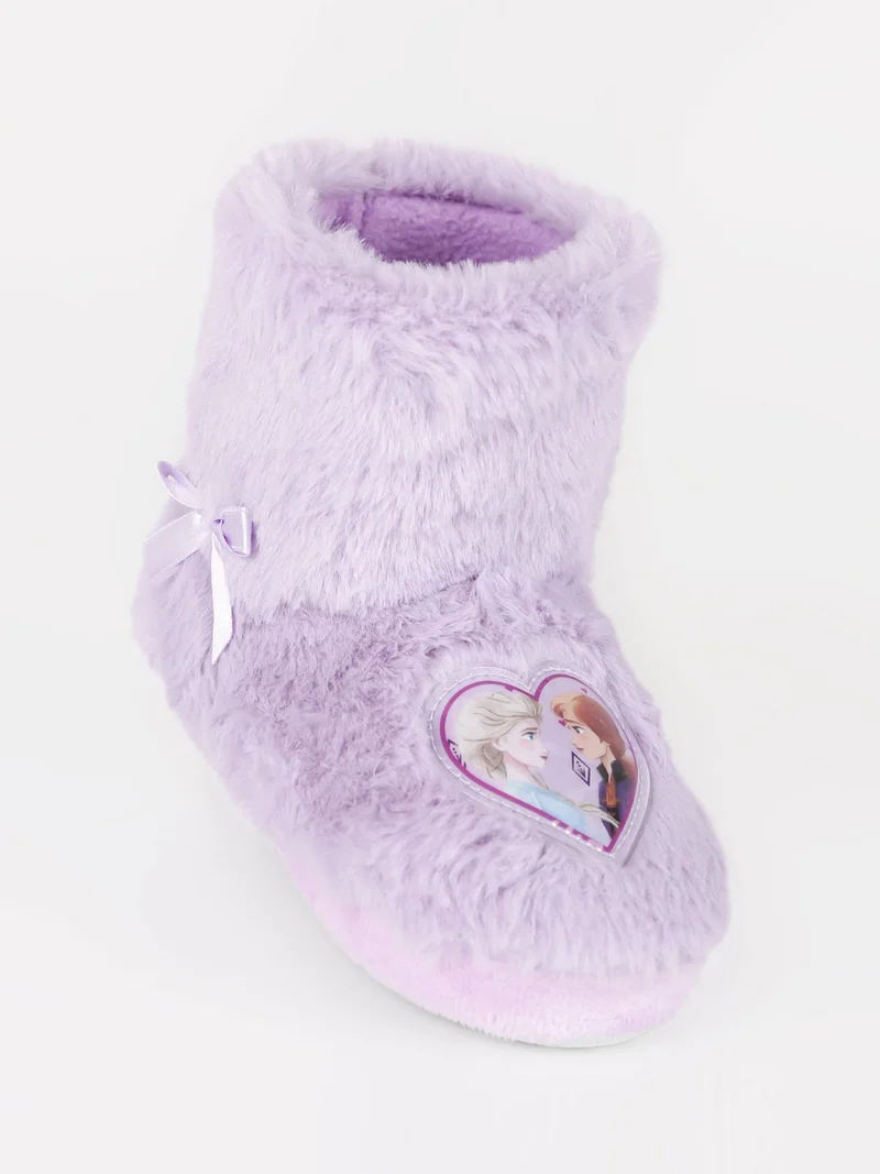 Pantofole a stivaletto con pelo - lilla