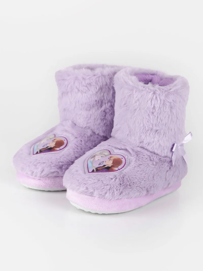 Pantofole a stivaletto con pelo - lilla