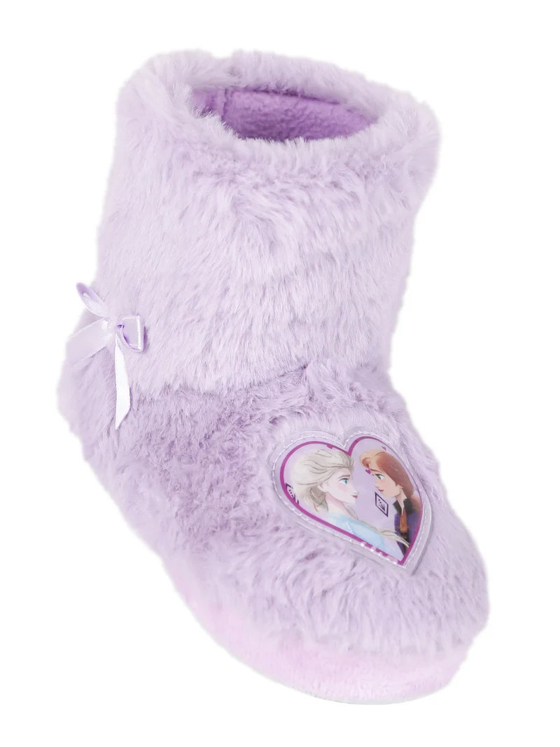 Pantofole a stivaletto con pelo - lilla