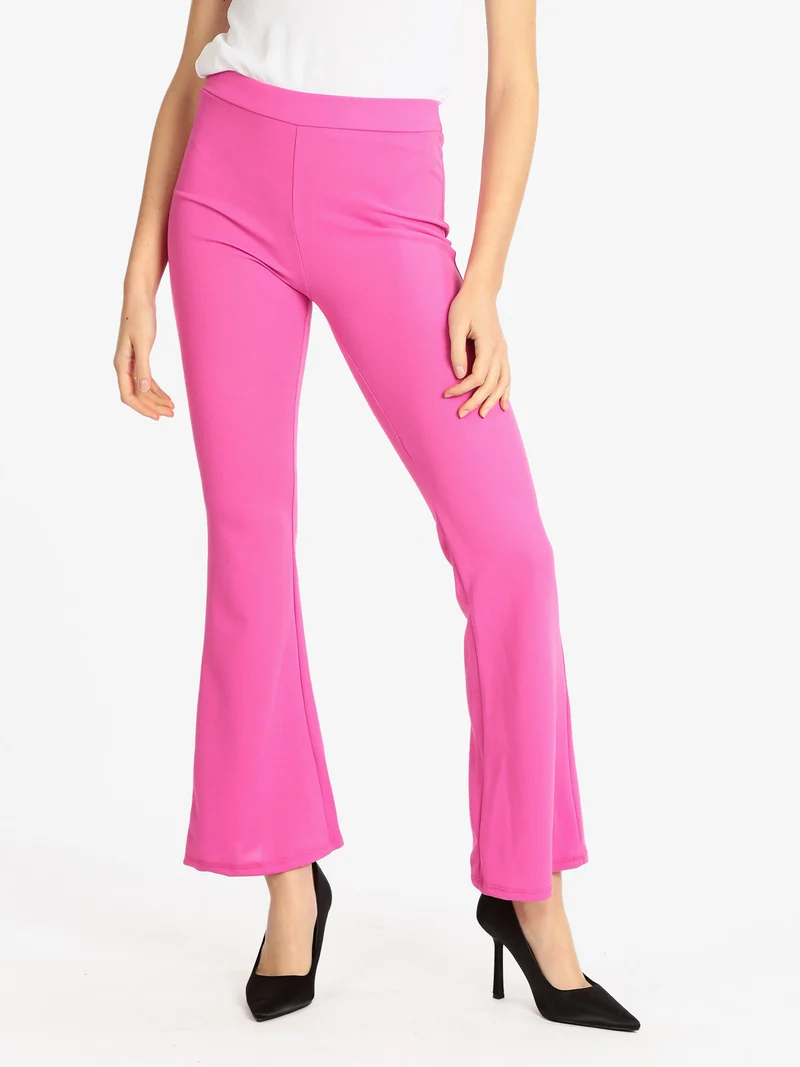 Pantaloni svasati donna - fucsia