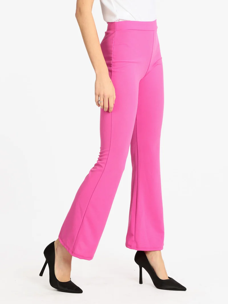 Pantaloni svasati donna - fucsia