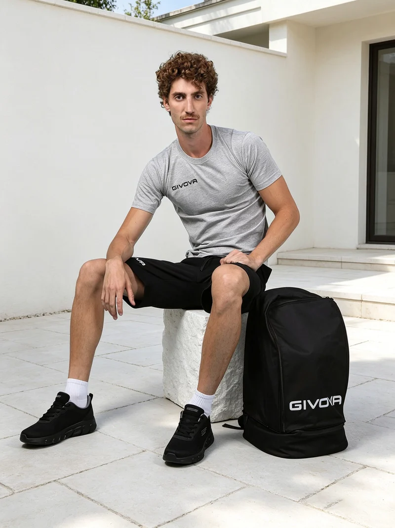 T-shirt girocollo da uomo in cotone - grigio