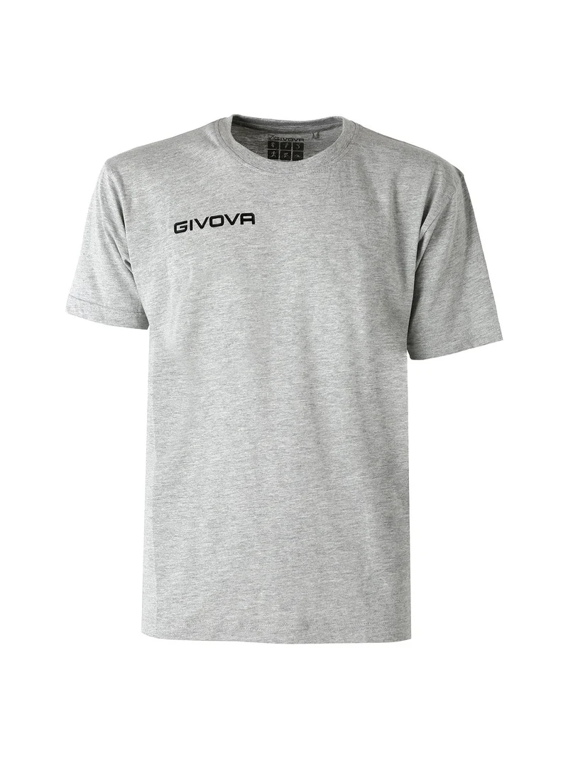 T-shirt girocollo da uomo in cotone - grigio