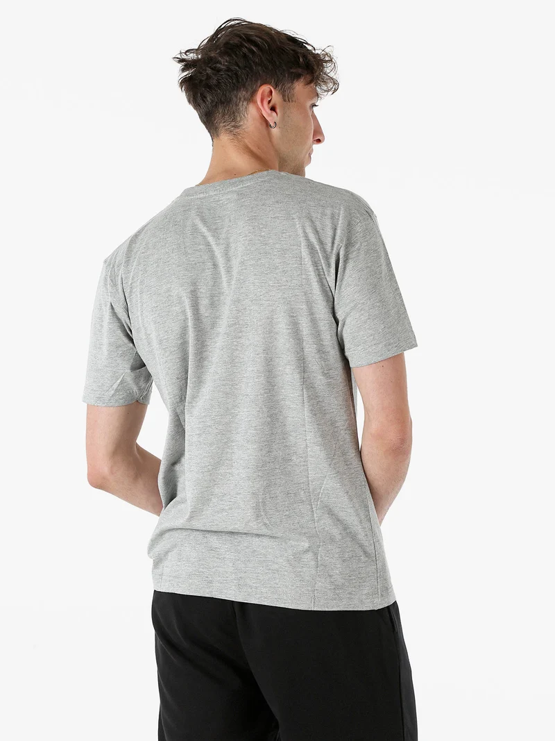 T-shirt girocollo da uomo in cotone - grigio