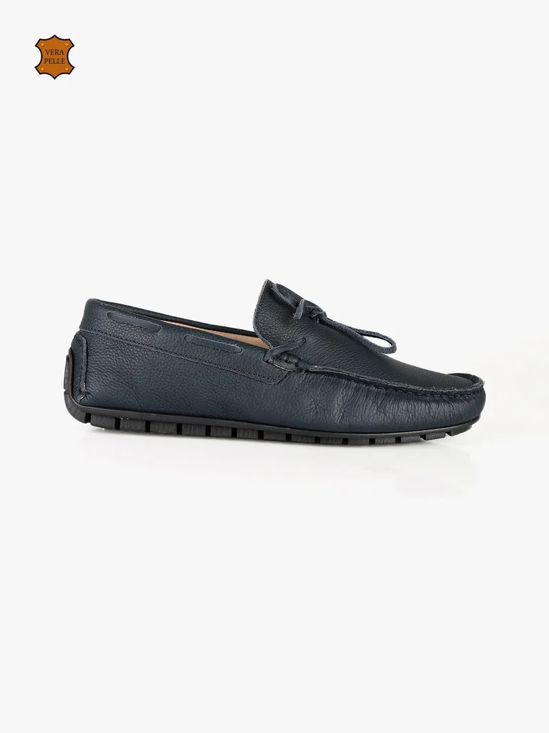 Mocassini in pelle da uomo - blu