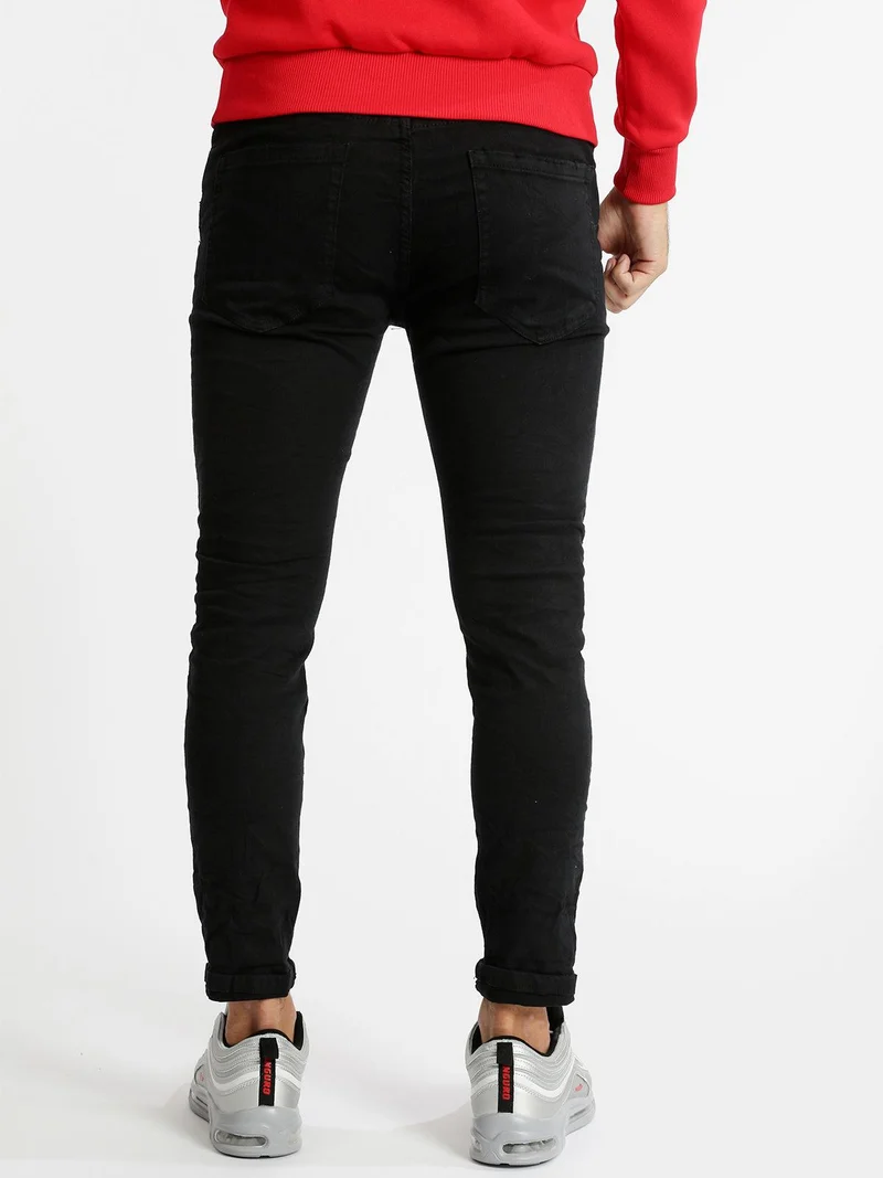 Pantaloni bianchi strappati - nero