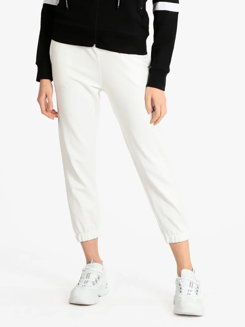 Pantaloni sportivi in felpa donna - bianco