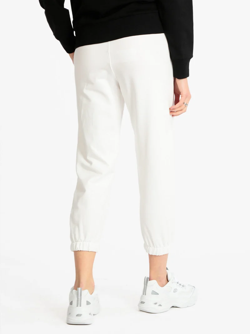 Pantaloni sportivi in felpa donna - bianco