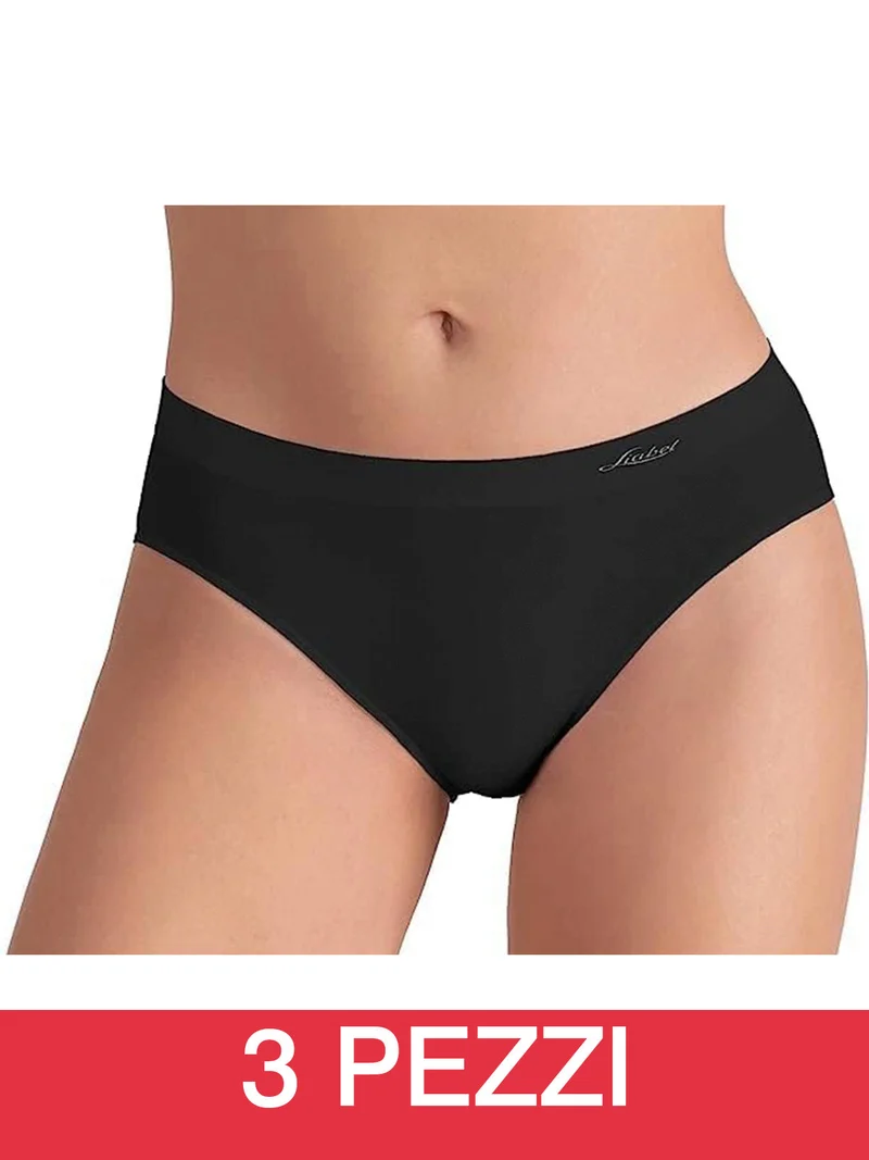 Confezione da 3 brasiliana donna in microfibra - nero