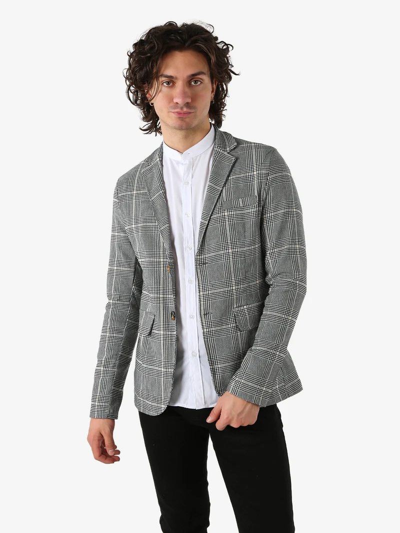 Blazer da uomo in pied de poule - multicolore