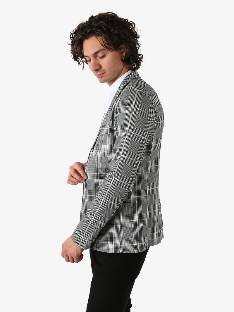 Blazer da uomo in pied de poule - multicolore