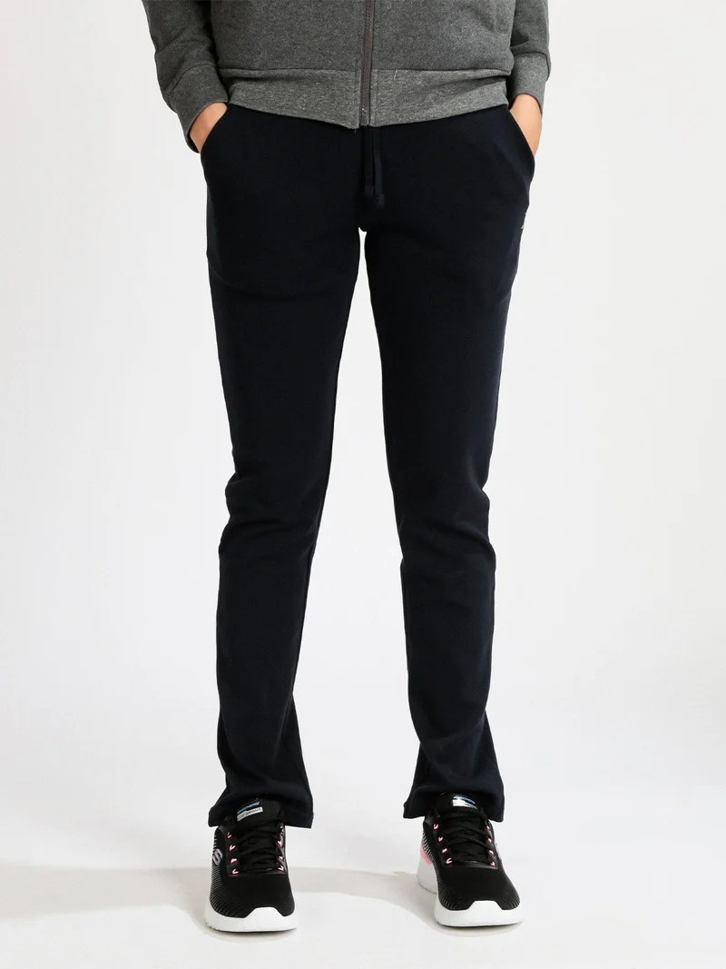Pantaloni sportivi donna in cotone - blu scuro
