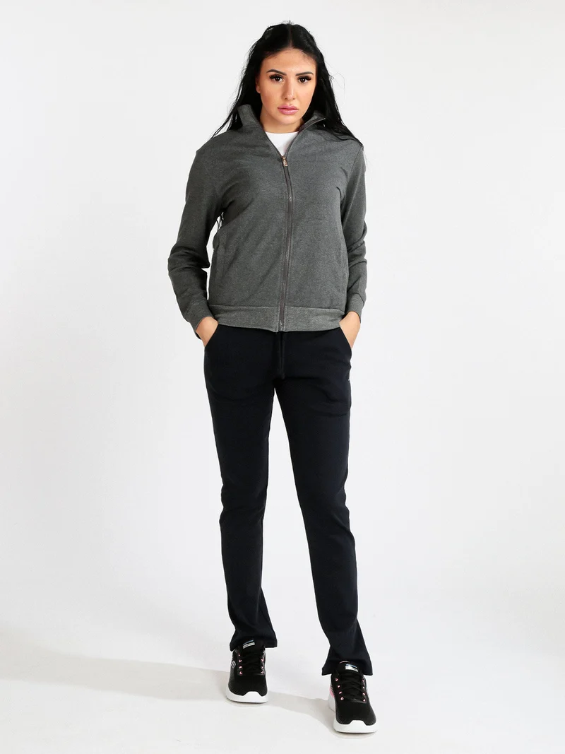 Pantaloni sportivi donna in cotone - blu scuro