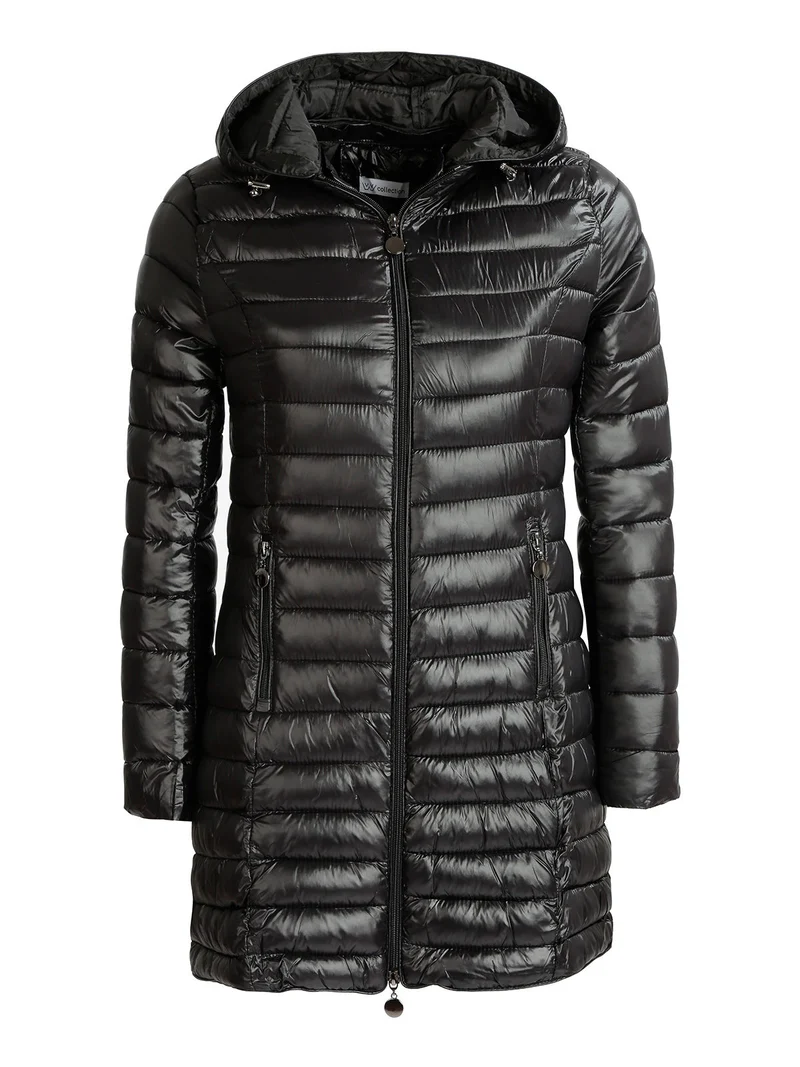 Piumino leggero da donna taglie forti - nero