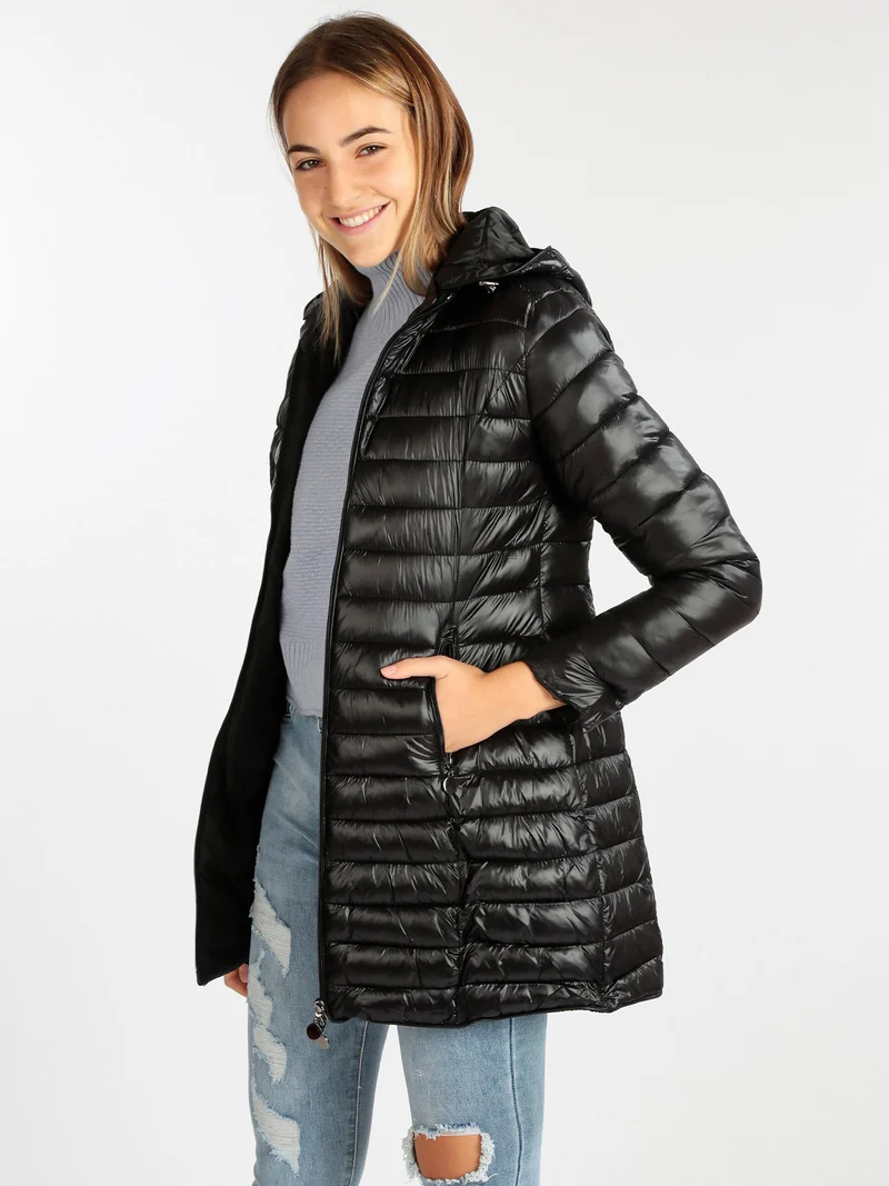 Piumino leggero da donna taglie forti - nero