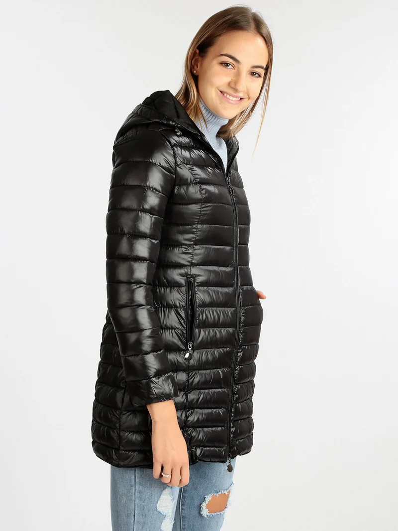 Piumino leggero da donna taglie forti - nero