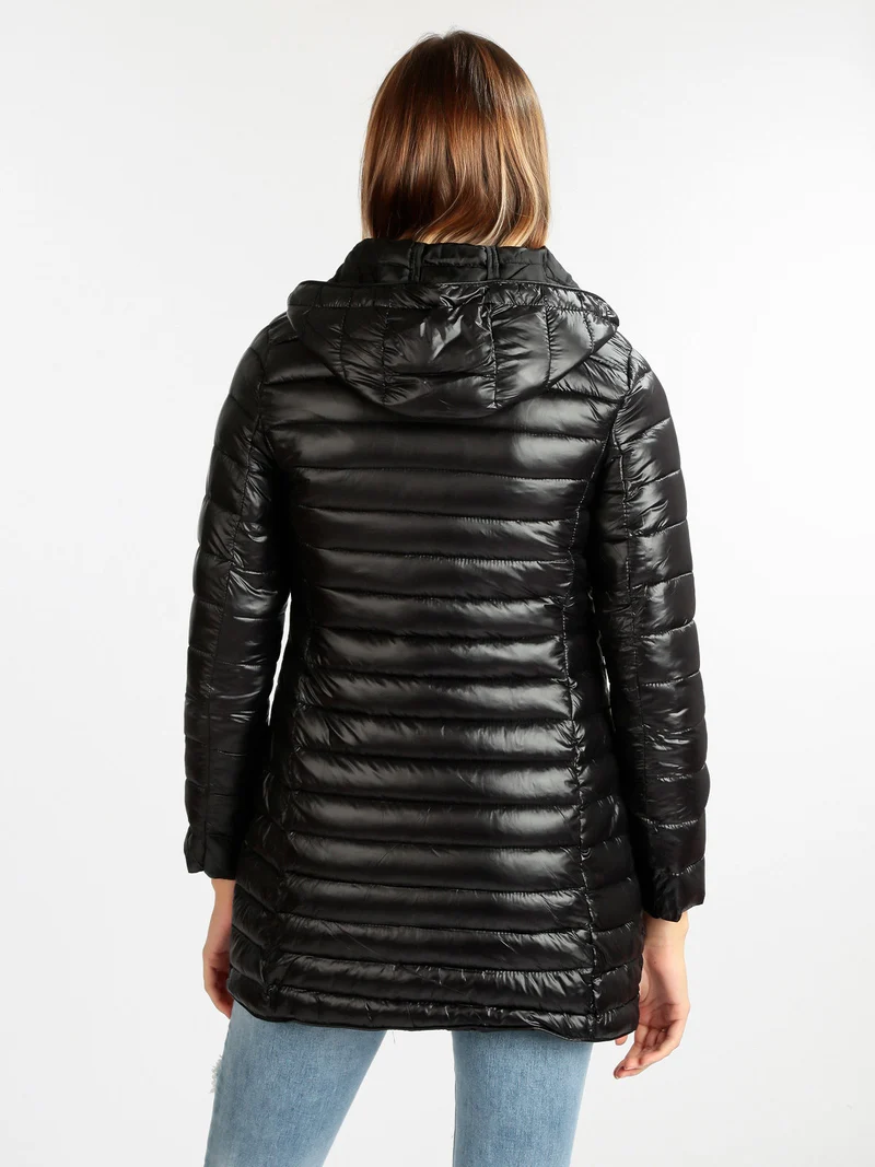 Piumino leggero da donna taglie forti - nero