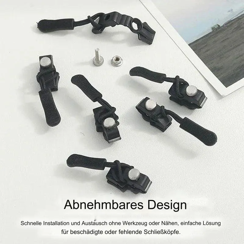 Abnehmbare Reißverschlusszieher 6er-Set | Universelle Ersatz-Zipper für Jacken, Taschen und Rucksäcke