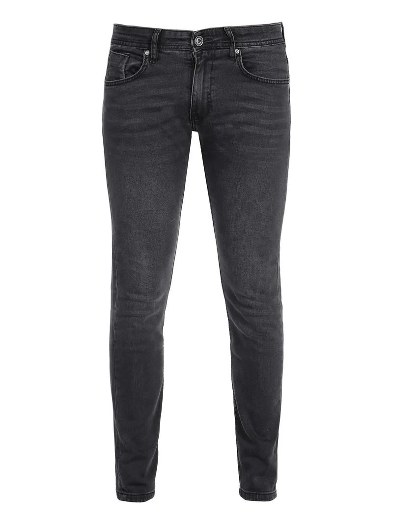 Jeans da uomo nero slavato - nero