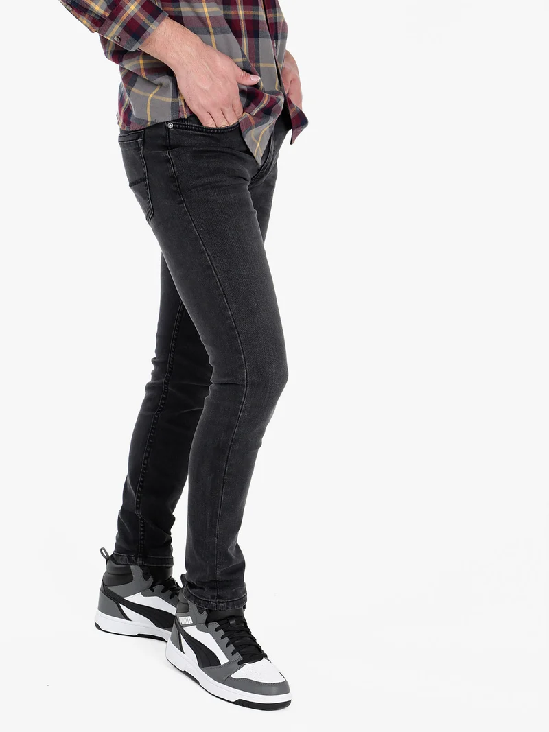 Jeans da uomo nero slavato - nero