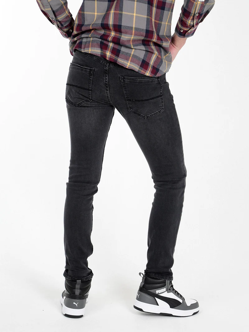 Jeans da uomo nero slavato - nero