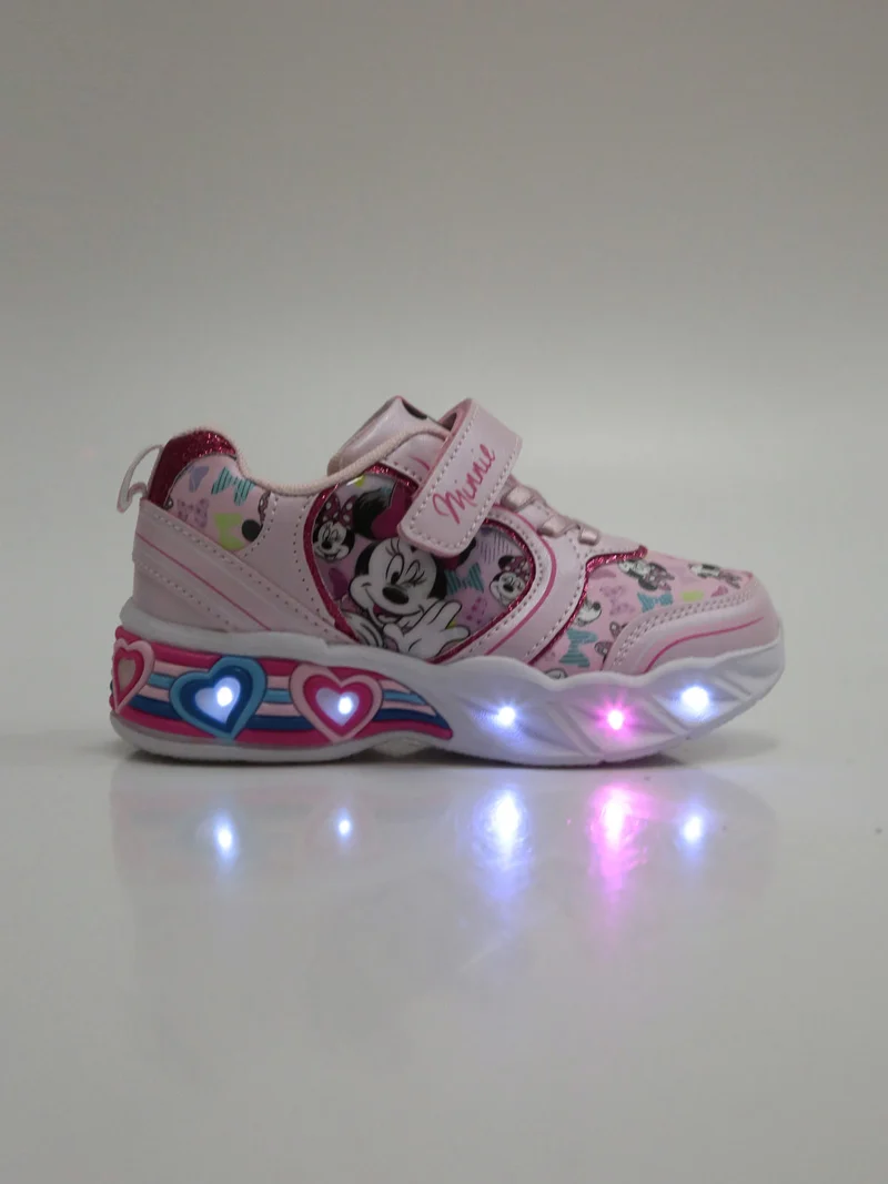 Minnie Sneakers da bambina con luci - rosa