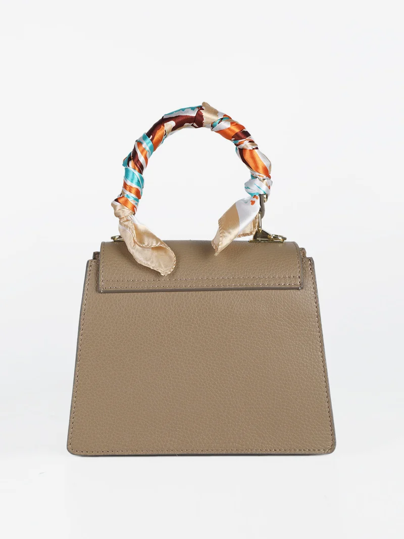Borsetta in pelle con tracolla - taupe
