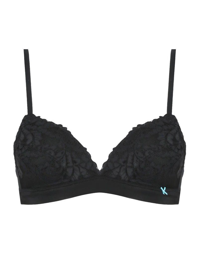 5010 Reggiseno a triangolo imbottito senza ferretto COPPA B - nero