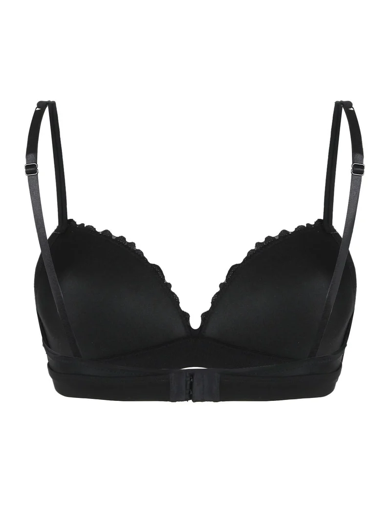 5010 Reggiseno a triangolo imbottito senza ferretto COPPA B - nero