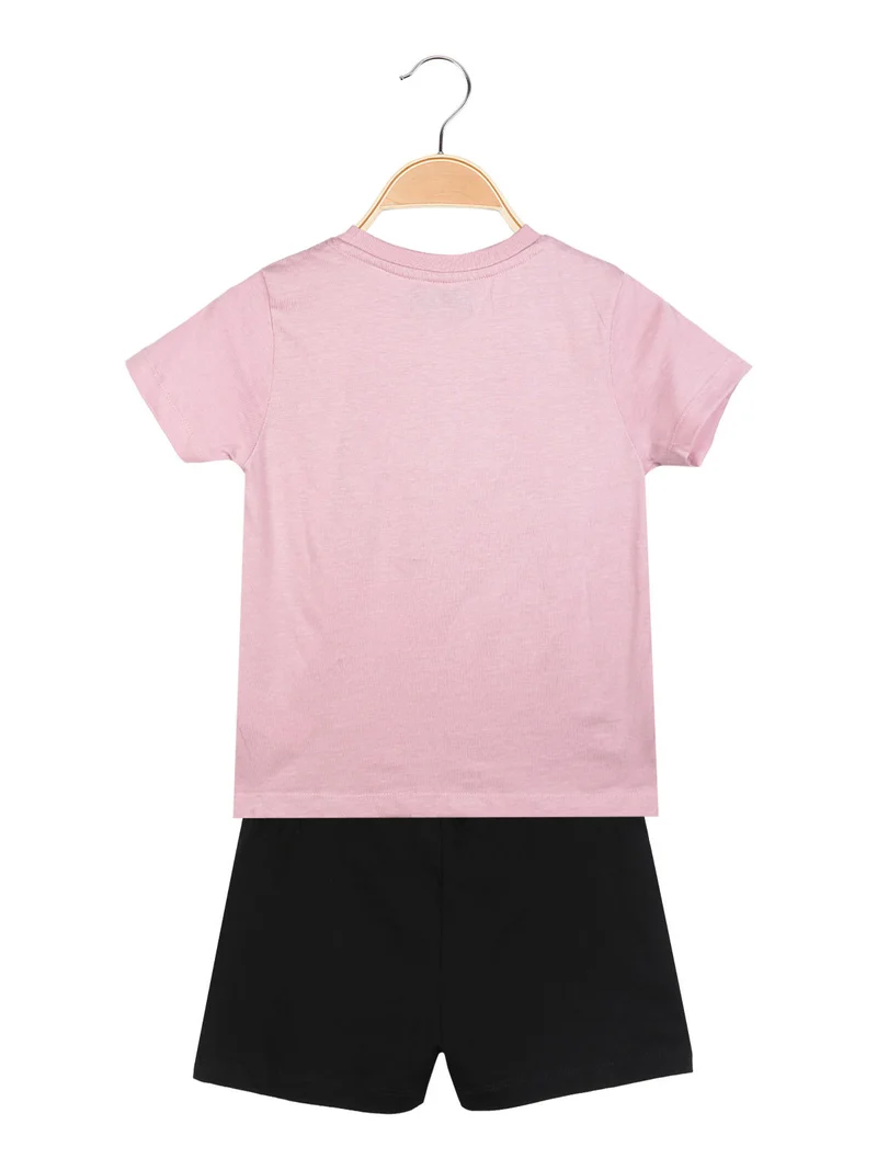 Completo corto sportivo 2 pezzi da bambina - rosa