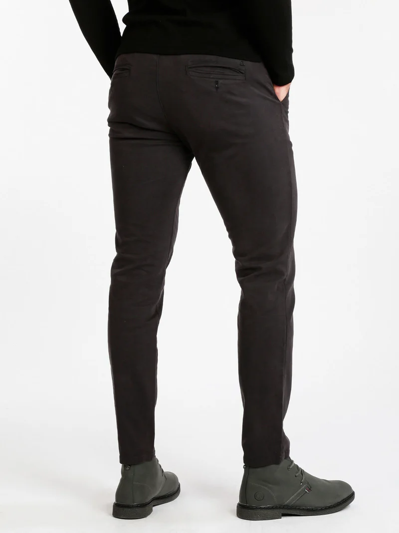 Pantaloni uomo in cotone slim fit - grigio