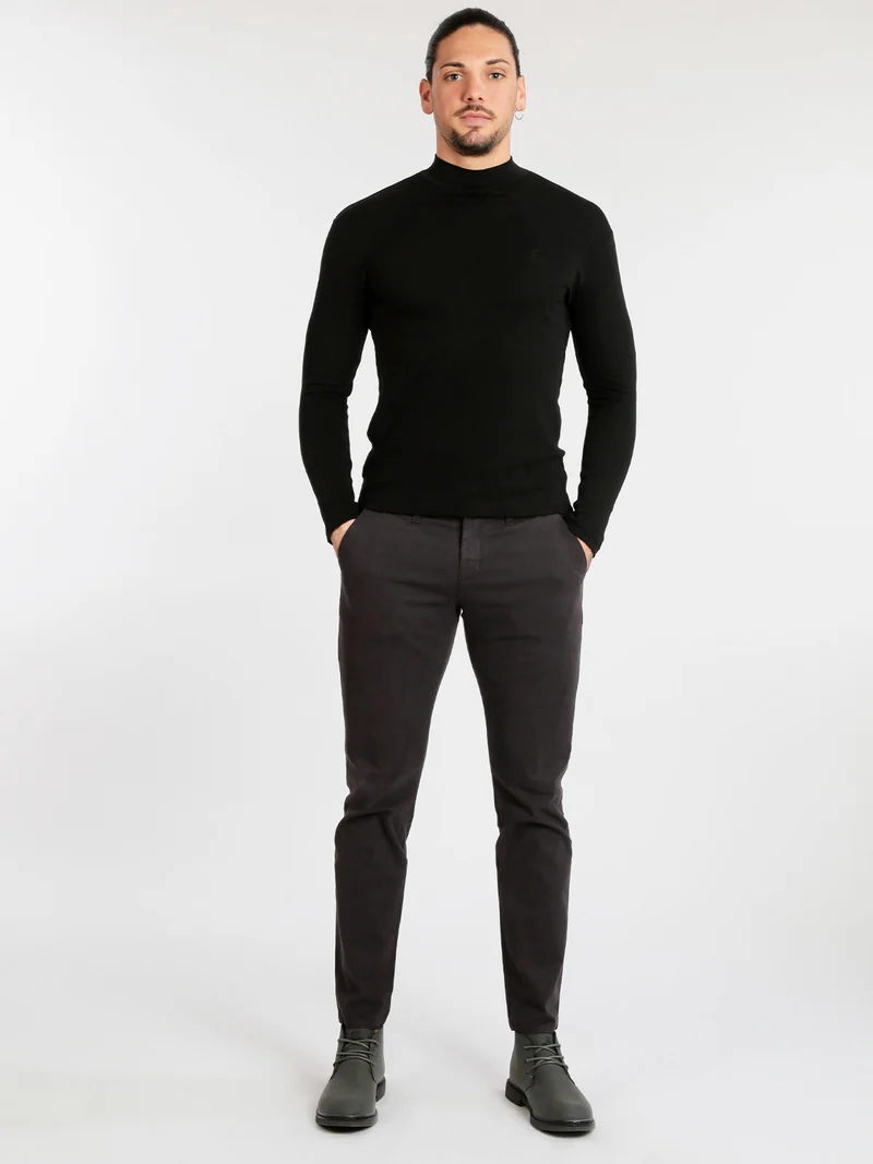 Pantaloni uomo in cotone slim fit - grigio