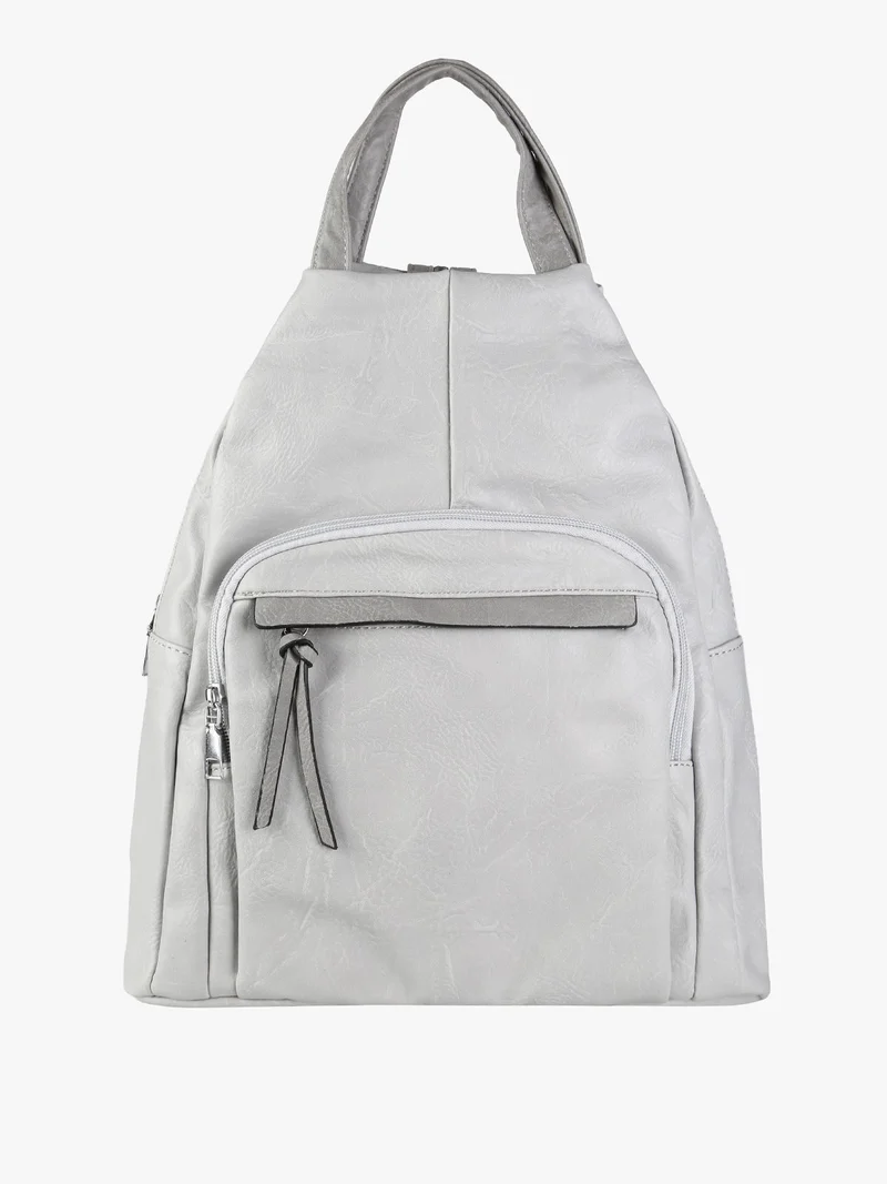 Zaino in ecopelle da donna - grigio chiaro