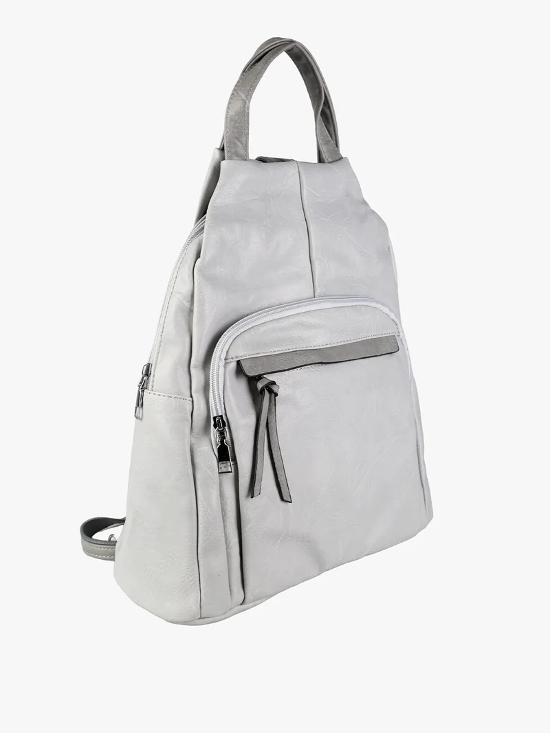 Zaino in ecopelle da donna - grigio chiaro