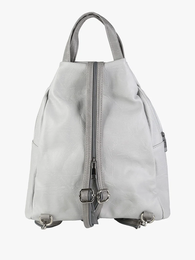 Zaino in ecopelle da donna - grigio chiaro
