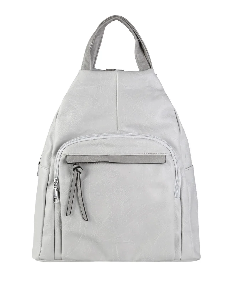 Zaino in ecopelle da donna - grigio chiaro