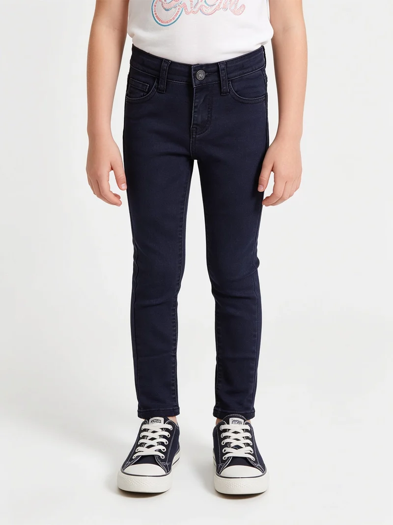 Pantaloni skinny bambina - blu scuro