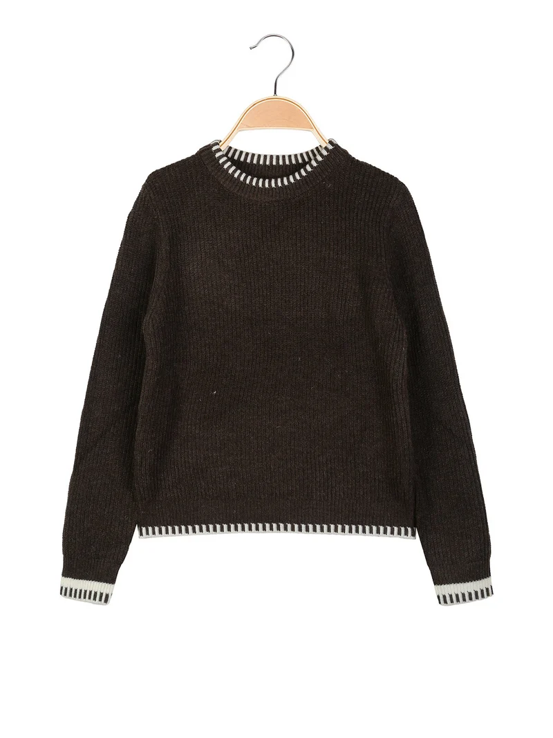 Maglione girocollo da bambino - moro