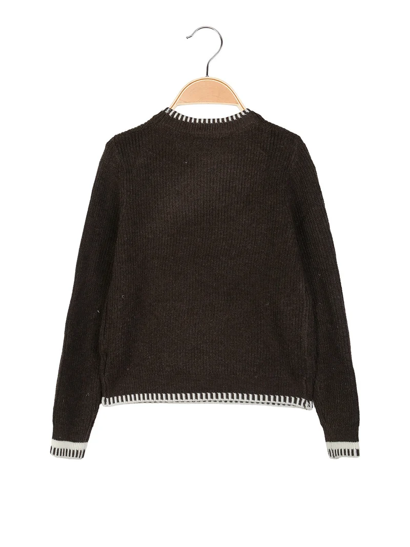 Maglione girocollo da bambino - moro