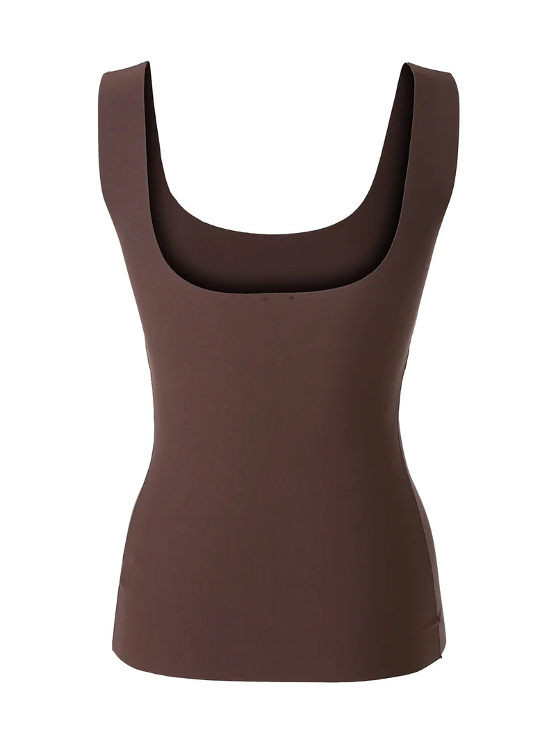 SKIN2SKIN TOPBRA Top con reggiseno in microfibra - moro