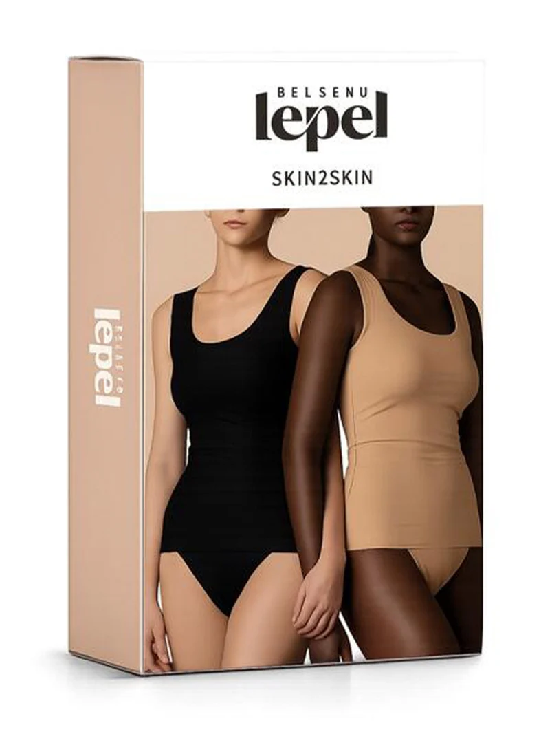 SKIN2SKIN TOPBRA Top con reggiseno in microfibra - moro