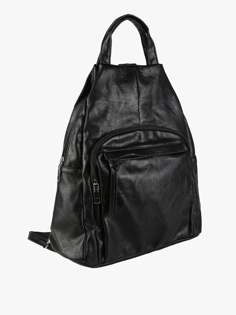 Zaino in ecopelle da donna - nero