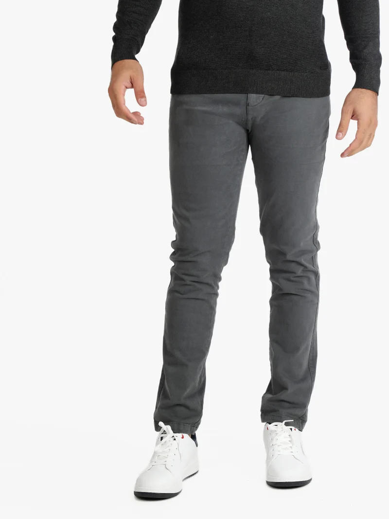 Pantaloni casual da uomo in cotone - grigio