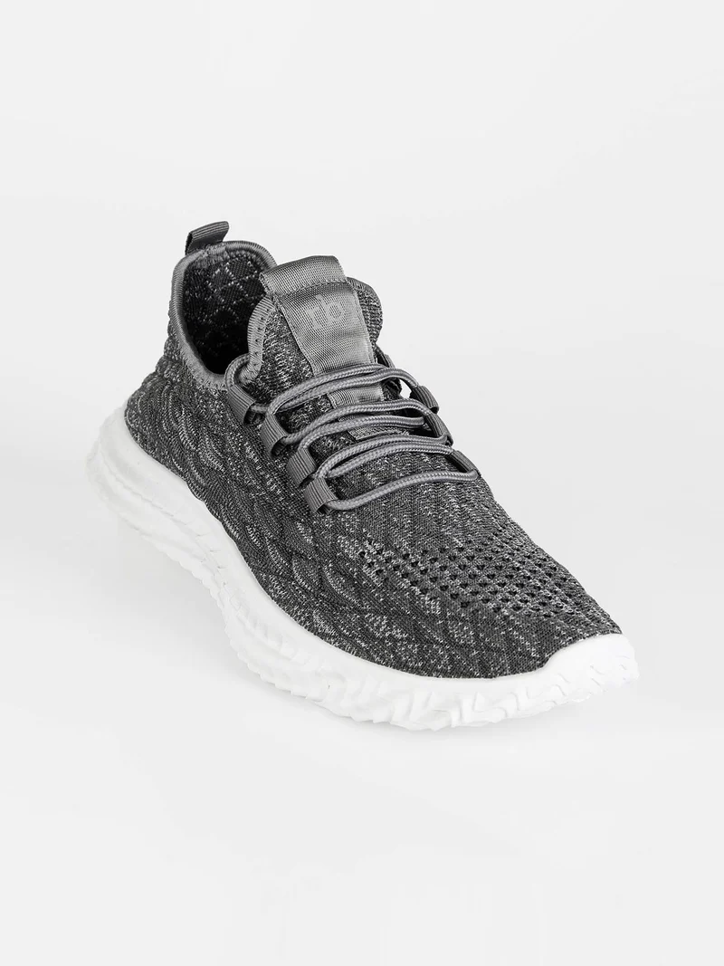 Sneakers sportive uomo in tessuto - grigio