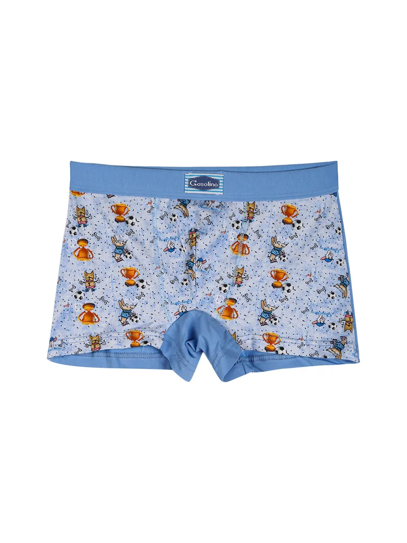 Boxer bambino in cotone - azzurro