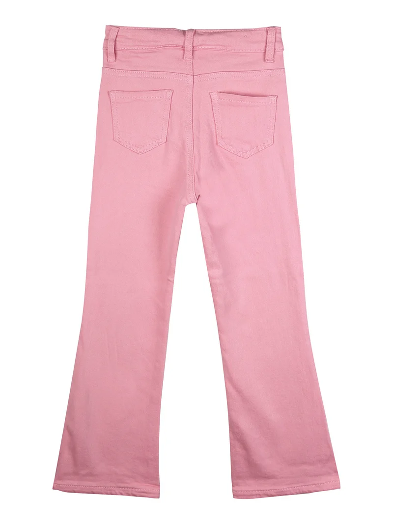 Pantaloni a zampa da bambina - rosa