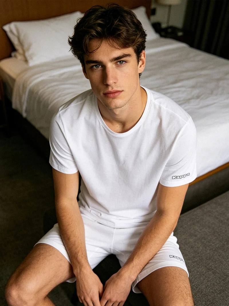T-shirt intima uomo girocollo in cotone - bianco