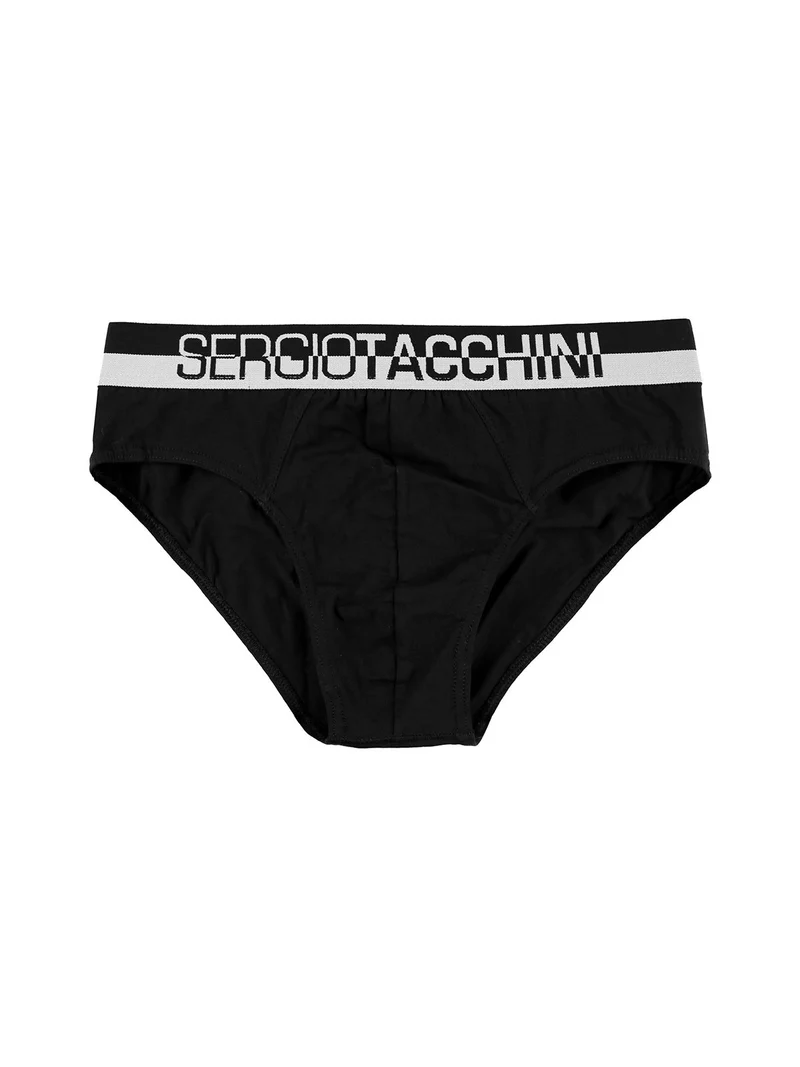 Slip da uomo in cotone bielastico - nero