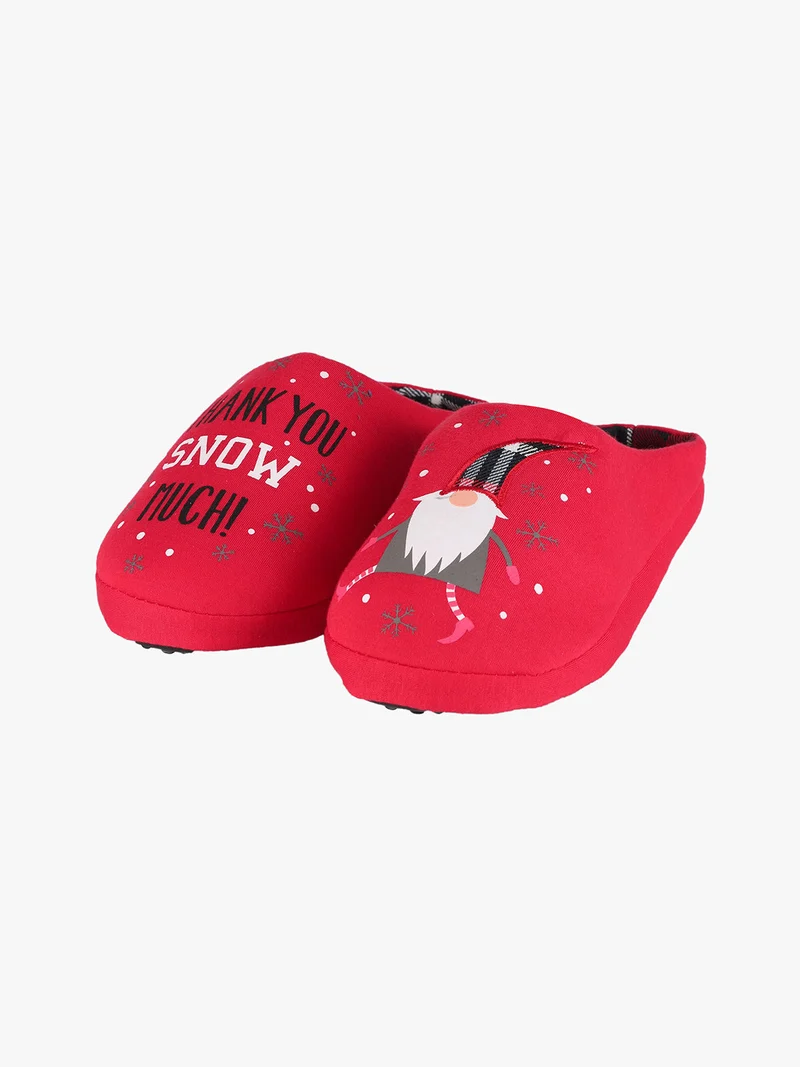 Pantofole natalizie da donna - rosso